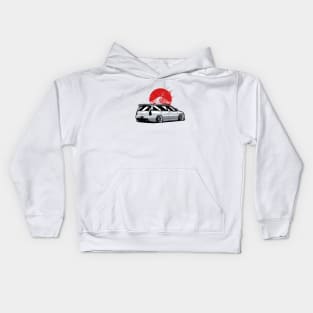 Silver Lancer Evo Wagon Kids Hoodie